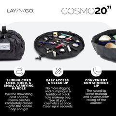 Lay-n-Go Cosmo Layflat boucles pinceaux intégrées et espace dédié