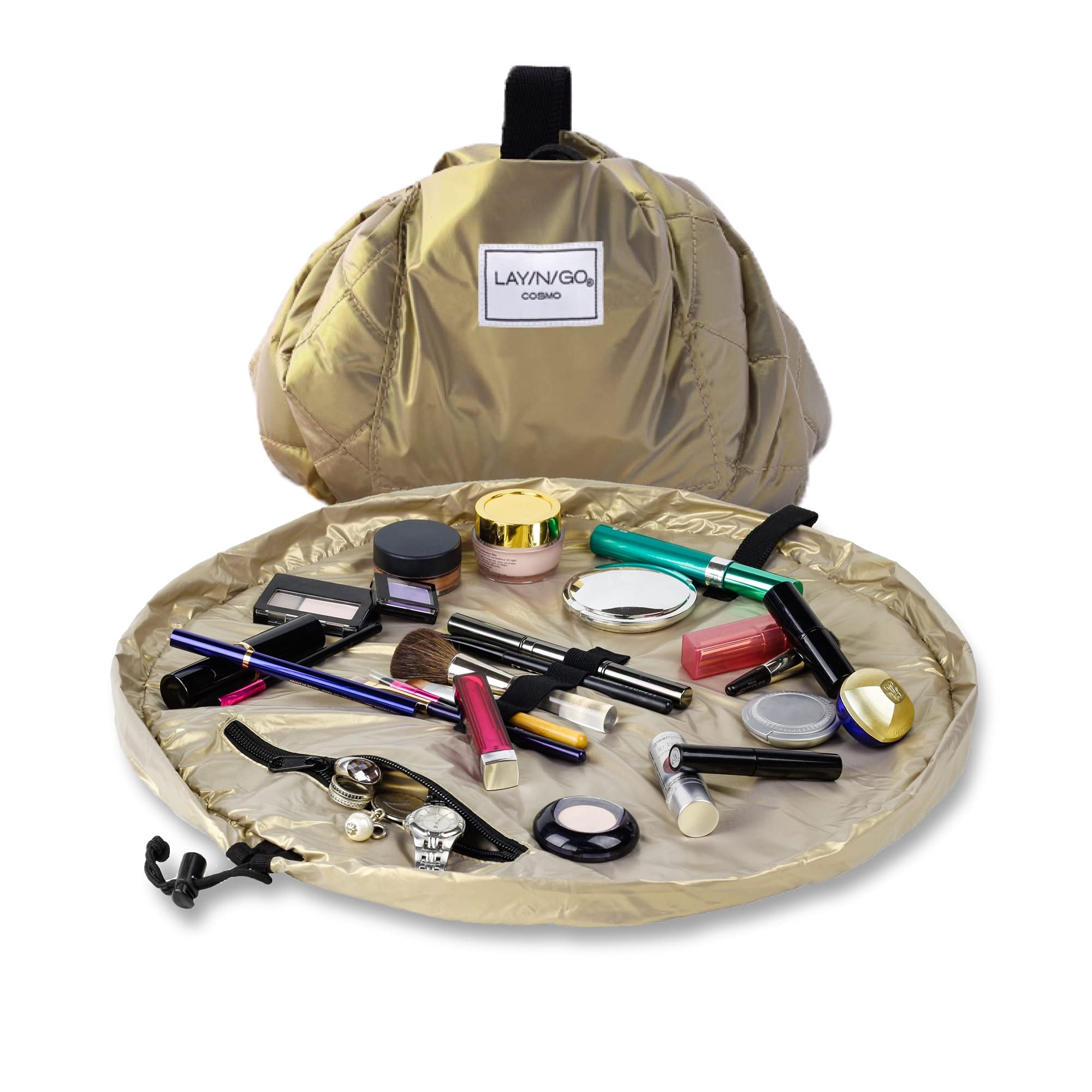 Lay-n-Go Cosmo sac ouvert montrant la zone de travail, pratique pour tout voir d un coup.
