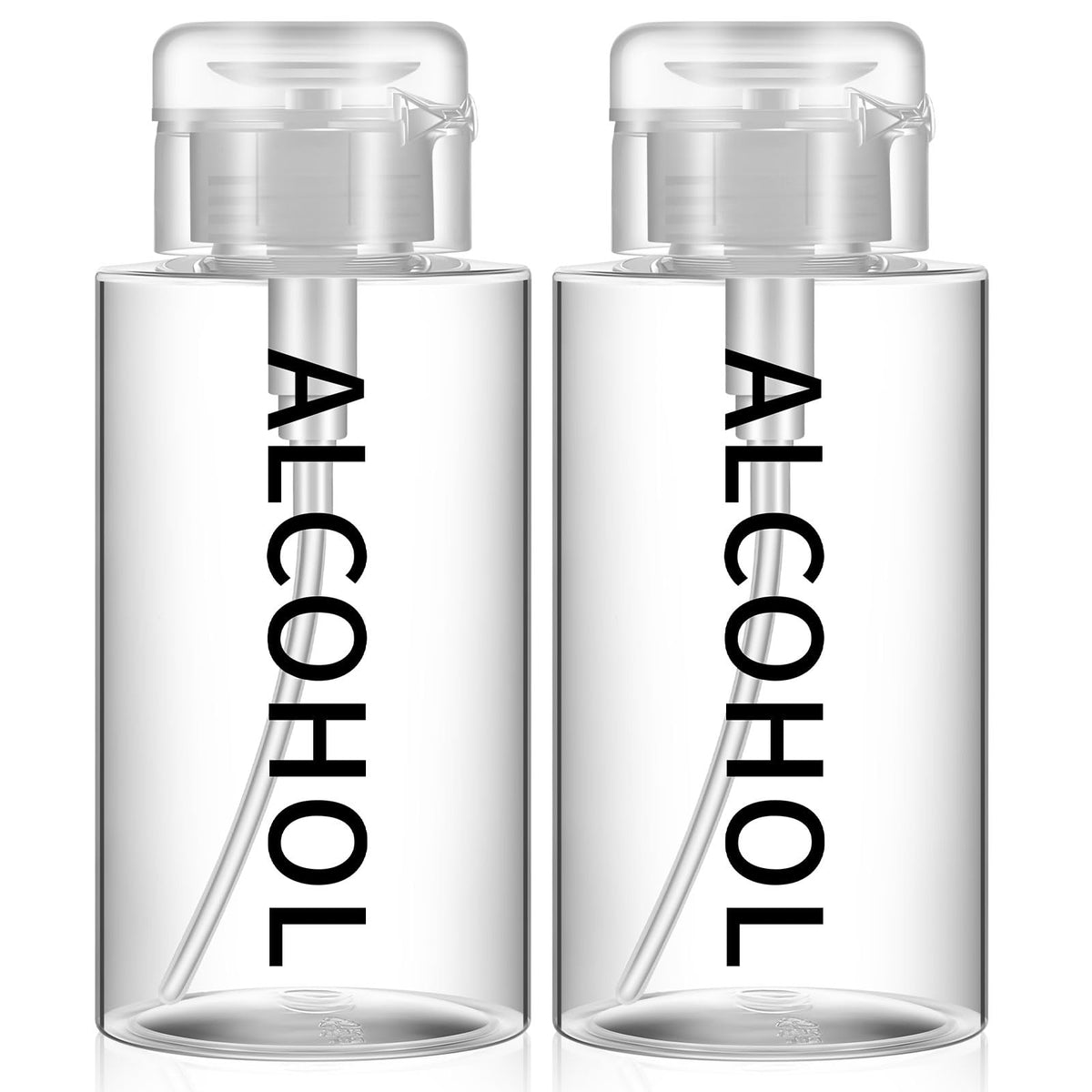 Layhit bouteille-pompe-alcool-10oz transparente, pratique pour usage domestique.