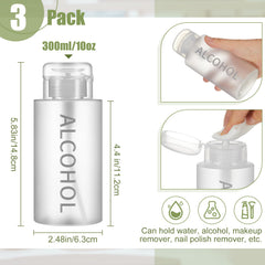 Layhit bouteille-pompe-alcool-300ml-gris: design compact et portable pour déplacements.