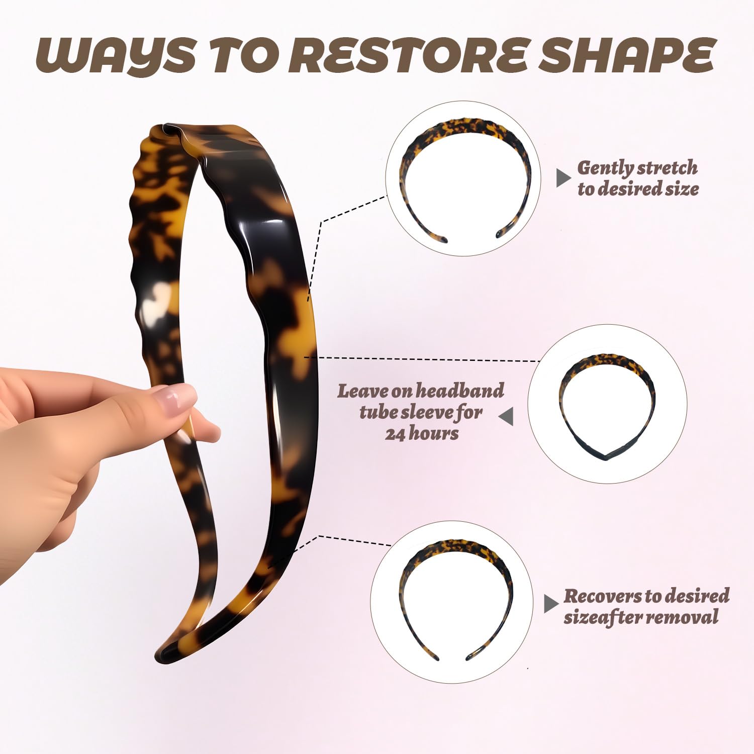 Layongmoli bandeau cheveux dents antiglisse: prise ferme sur tous types de cheveux.
