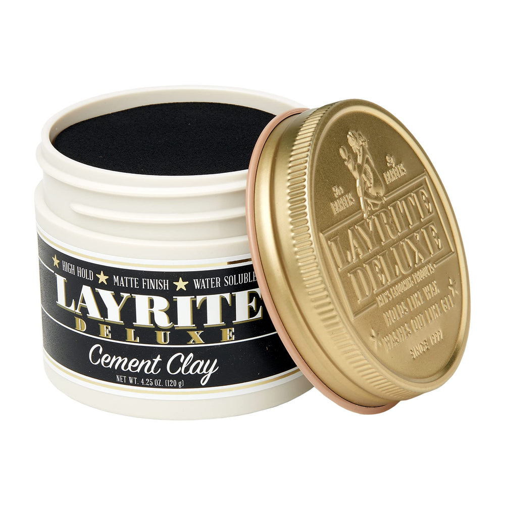 Layrite Cement Clay – fini mat et tenue forte sans effet lourd.