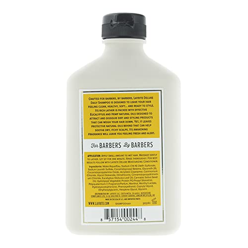 Layrite Daily Shampoo, mousse épaisse prête à éliminer les résidus.