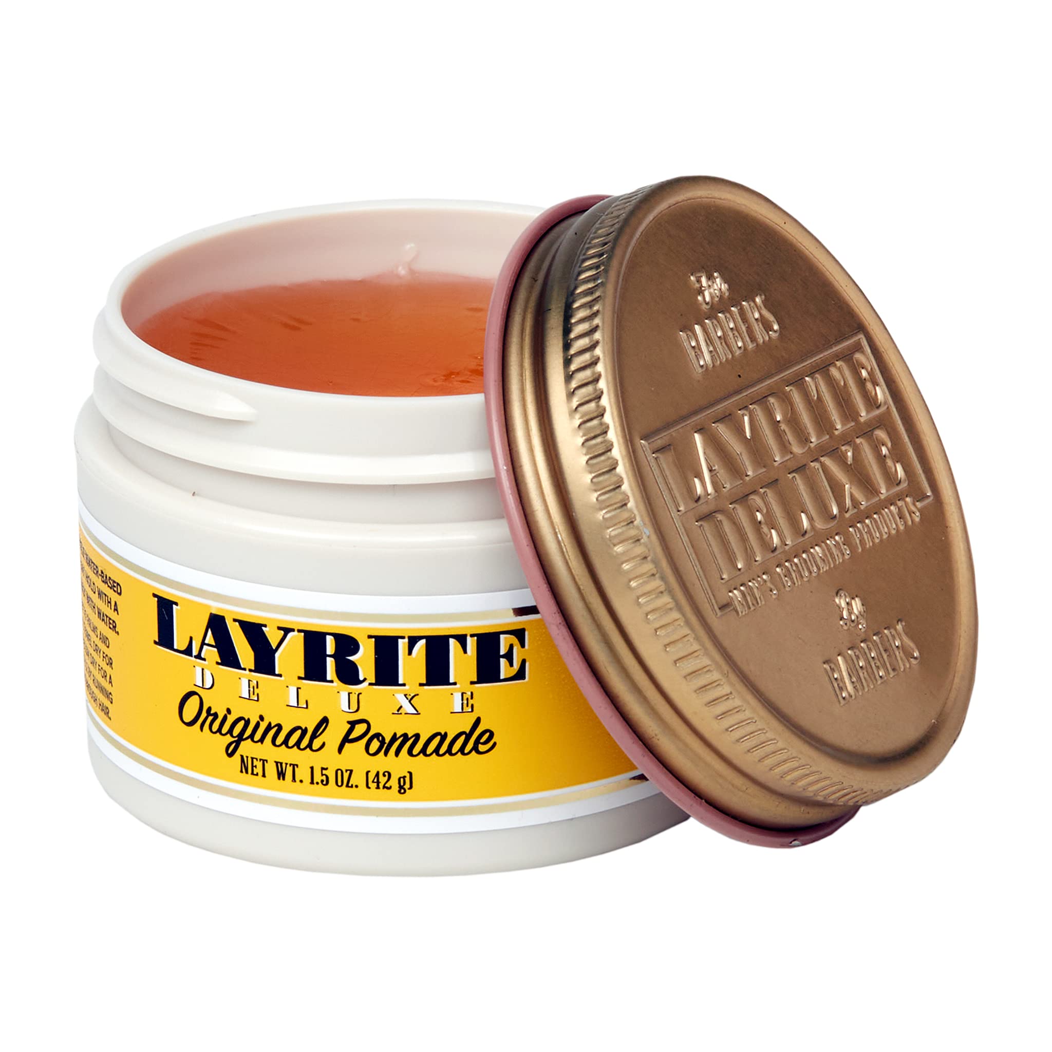 Layrite Original Pomade – application facile pour modeler les cheveux.