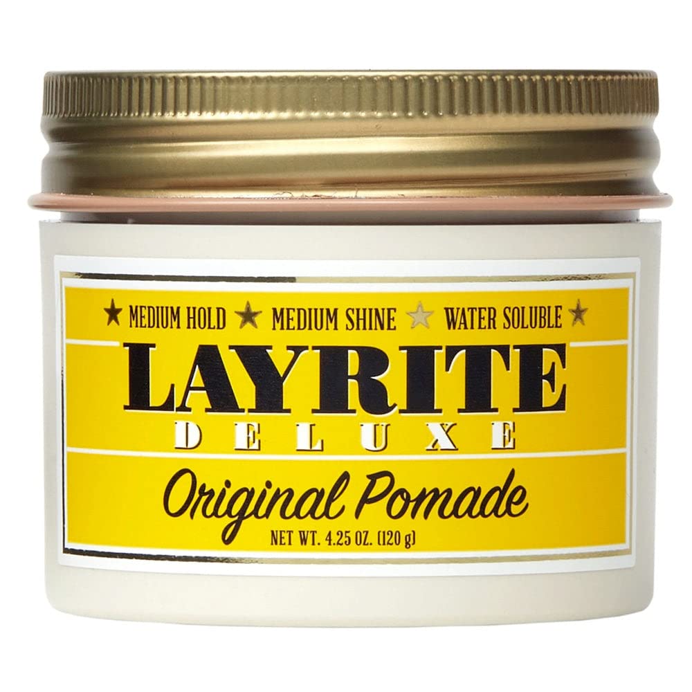 Layrite Pomade Originale — bouteille pratique pour une utilisation facile et un coiffage durable