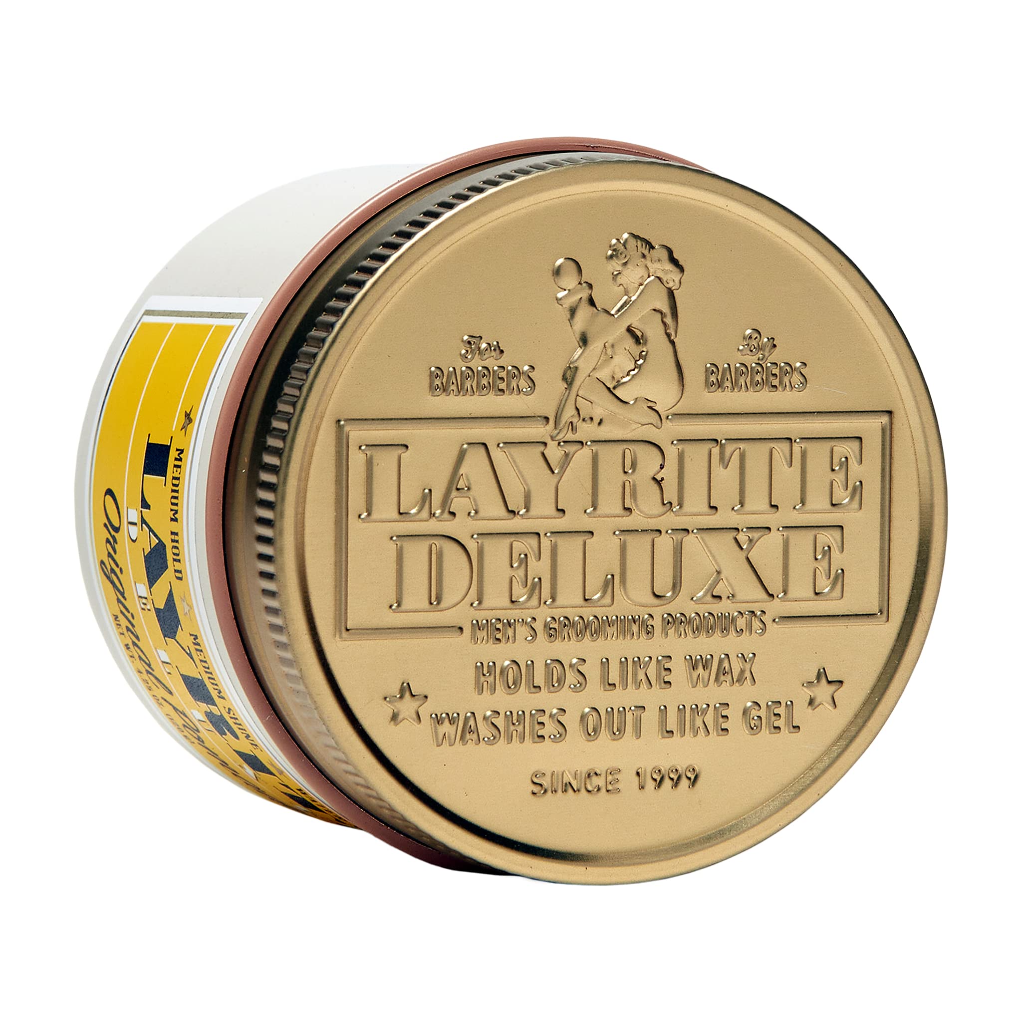 Layrite Pomade Originale — coiffure de journée avec brillance moyenne et tenue légère