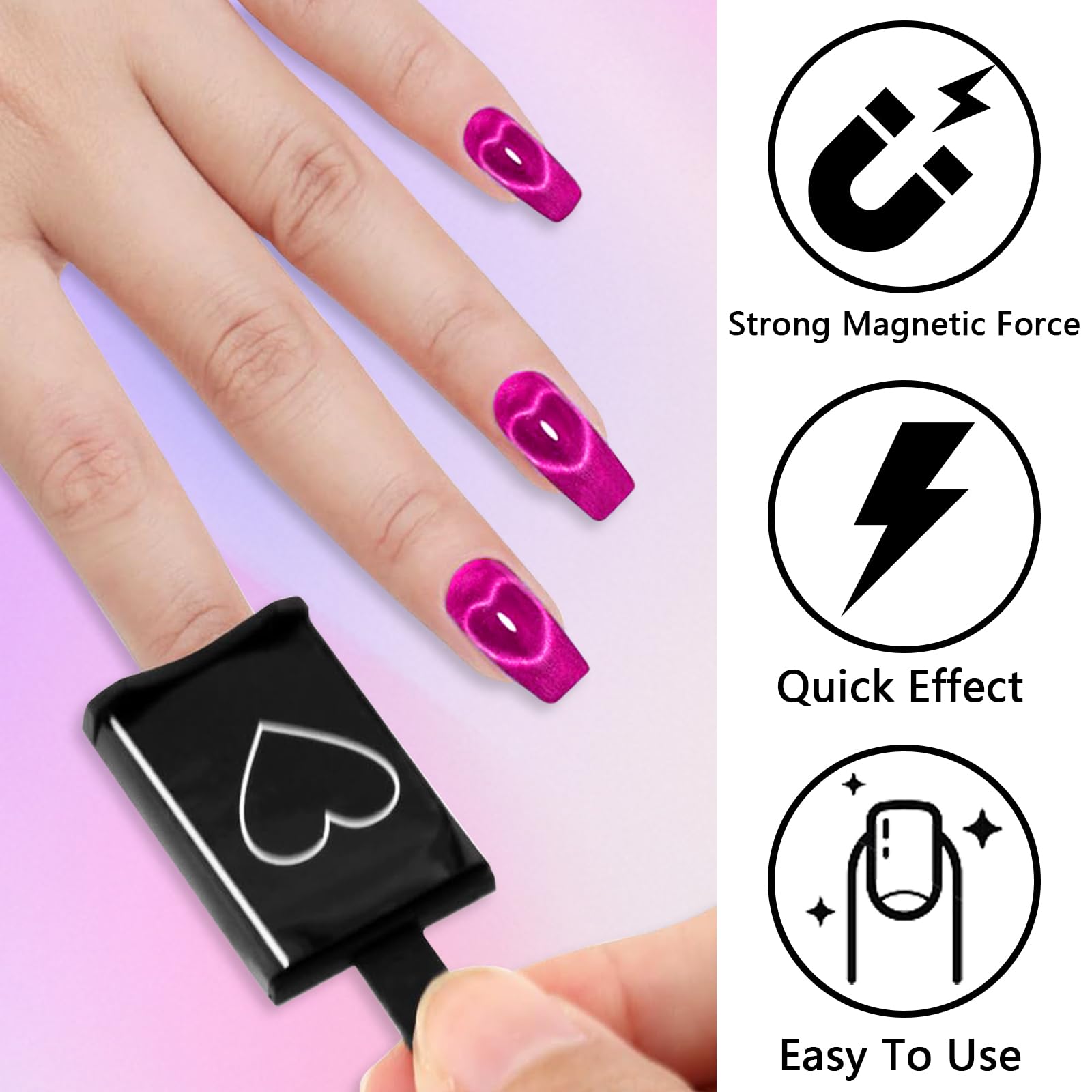Aimant cœur Laza pour ajouter un point romantique sur les ongles.