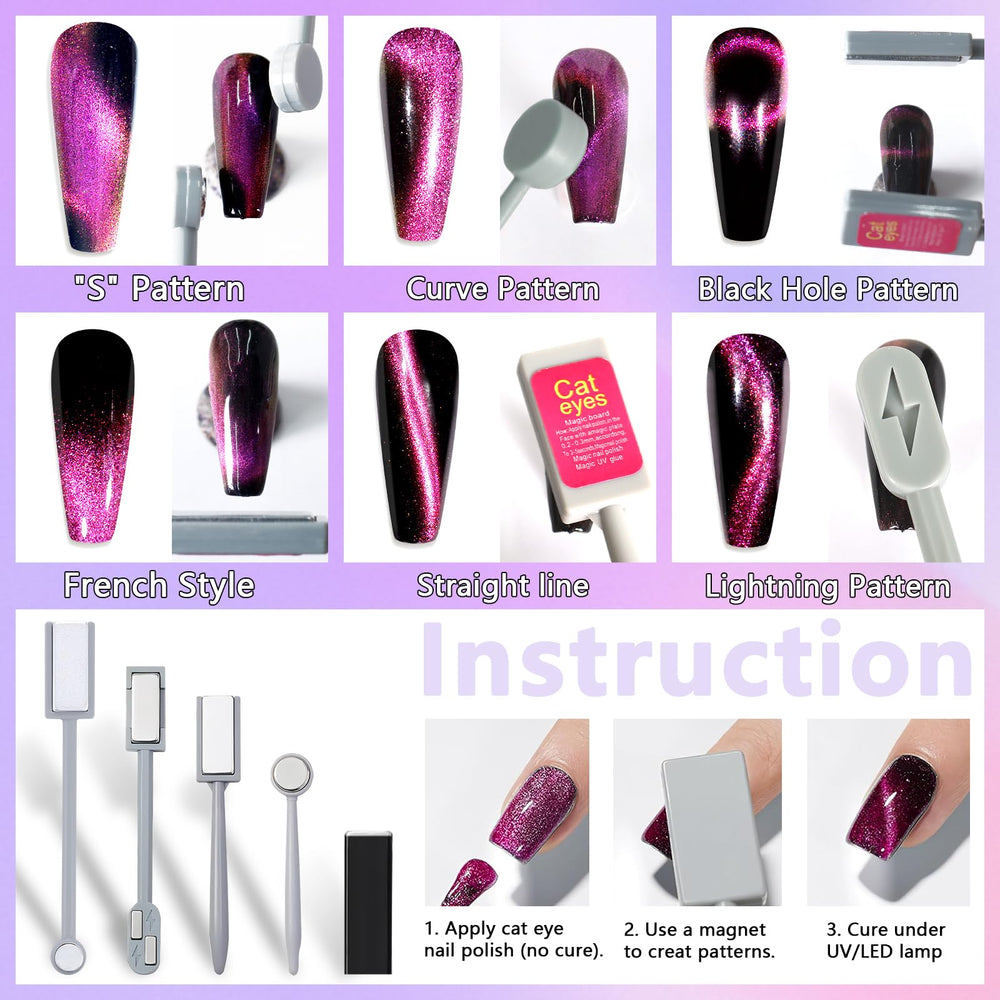 Aimant fleur Laza pour motifs délicats sur ongles.