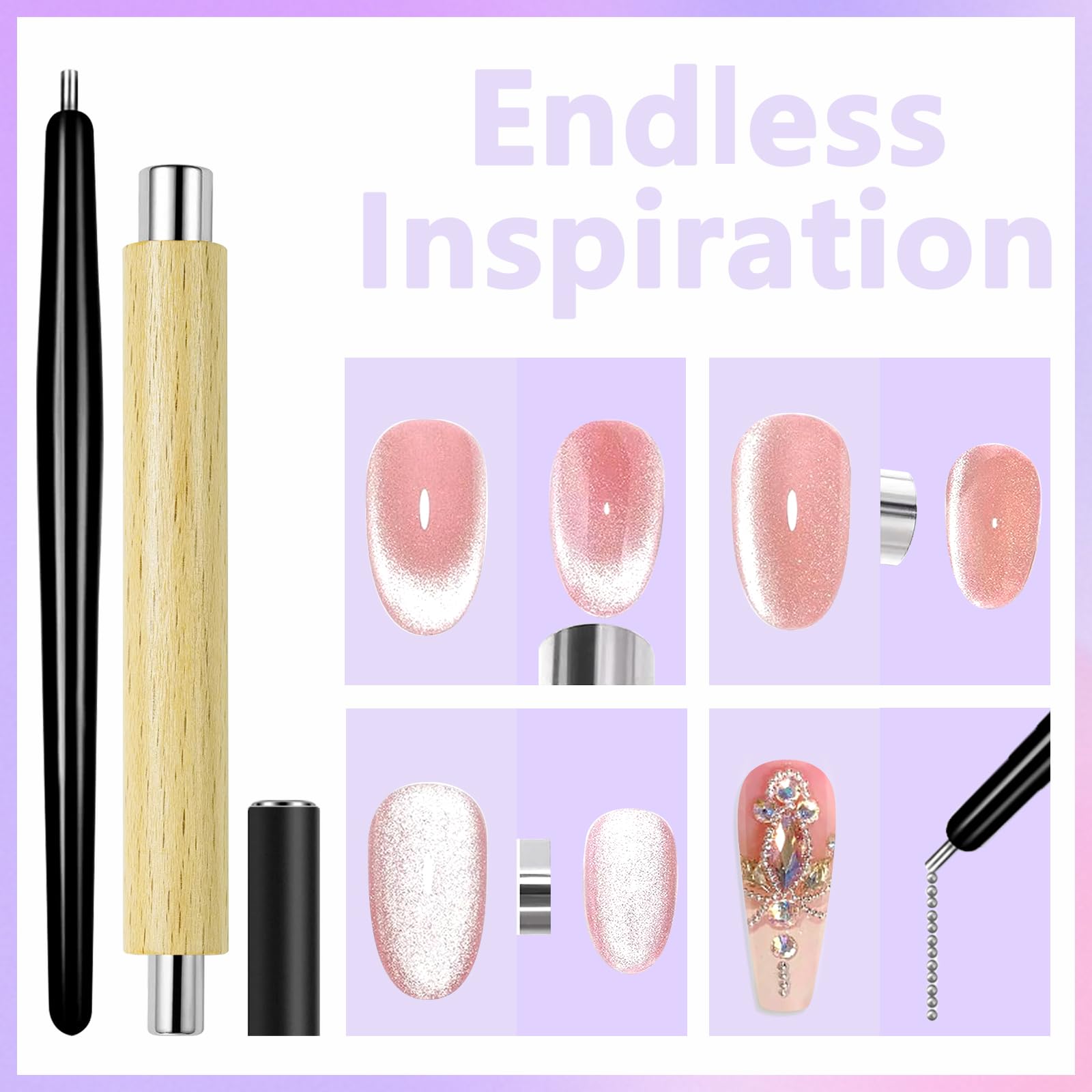Aimant X Laza pour motifs géométriques sur ongles.