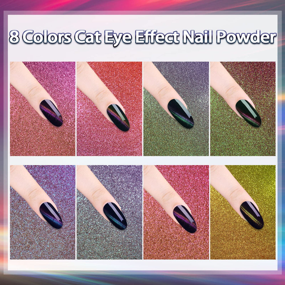 Laza Cat Eye Poudre avec aimant double tête pour divers effets Cat Eye.