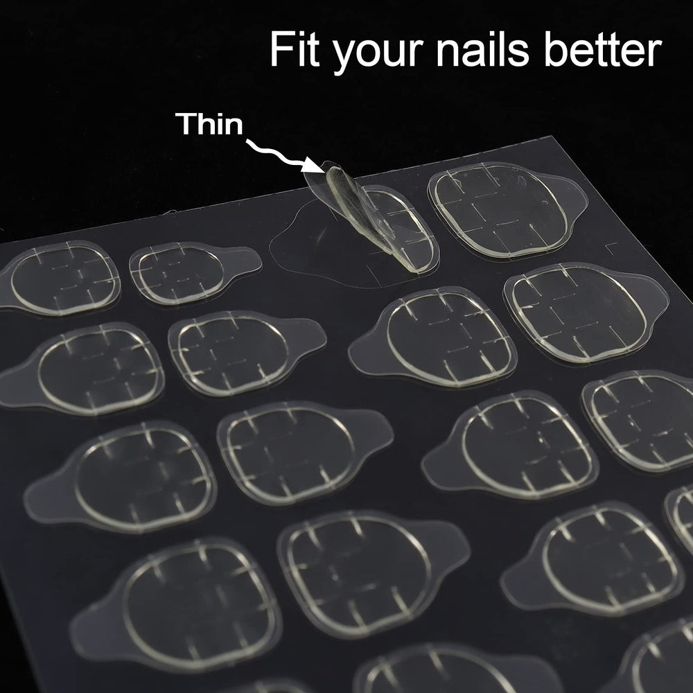 Colles double-face fin Laza, adhésif durable pour ongles artificiels.