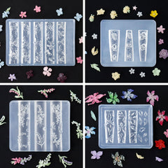 Motifs fleurs 3D variés Laza pour ongles personnalisés.