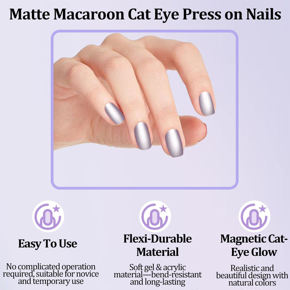 Ongles Laza en 7 couleurs mat pour styles variés.