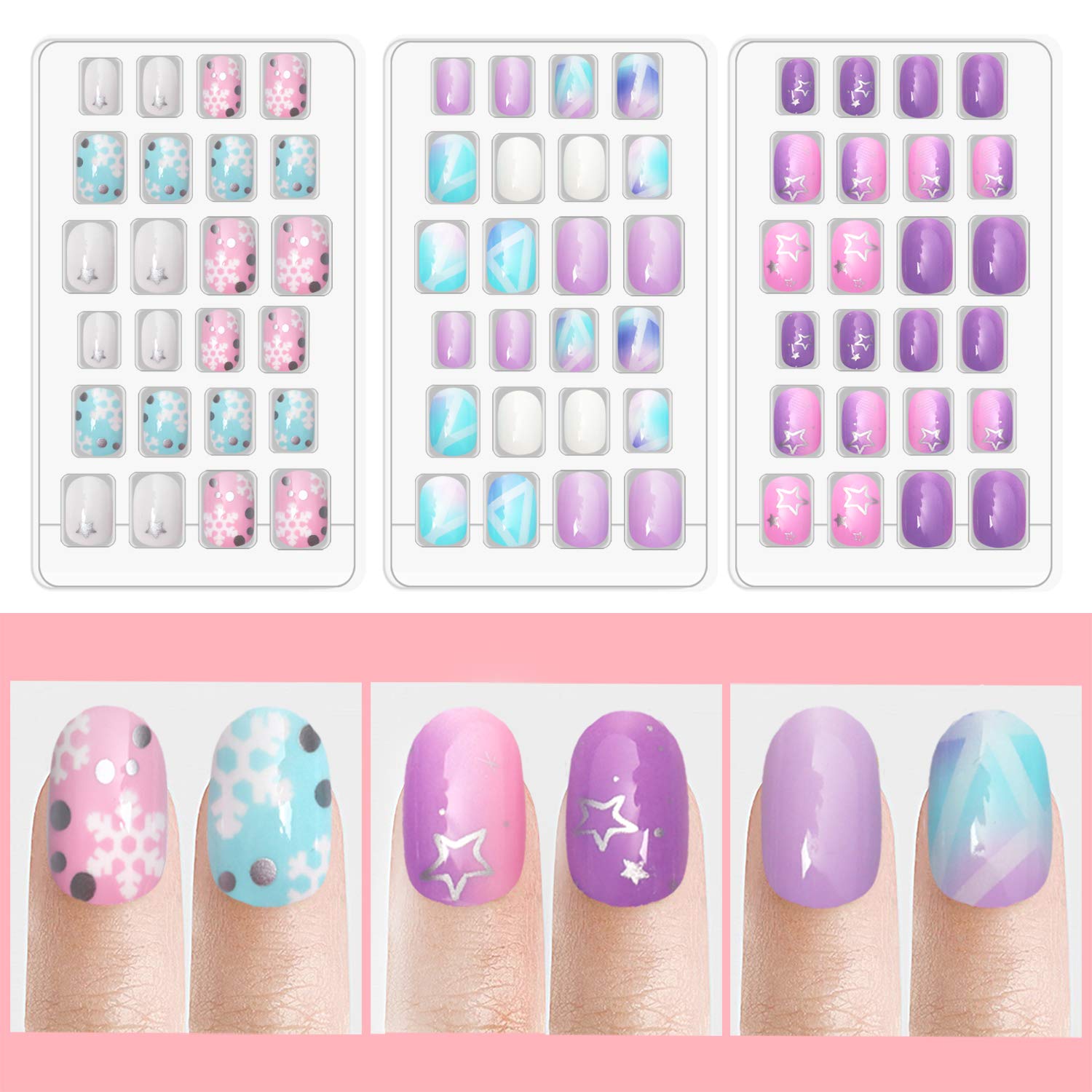 Ongles Laza avec fini mat et top coat UV durable et sans odeur.