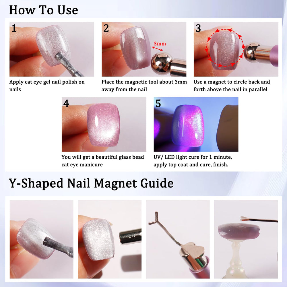 Utilisation à domicile avec les aimants Laza pour ongles