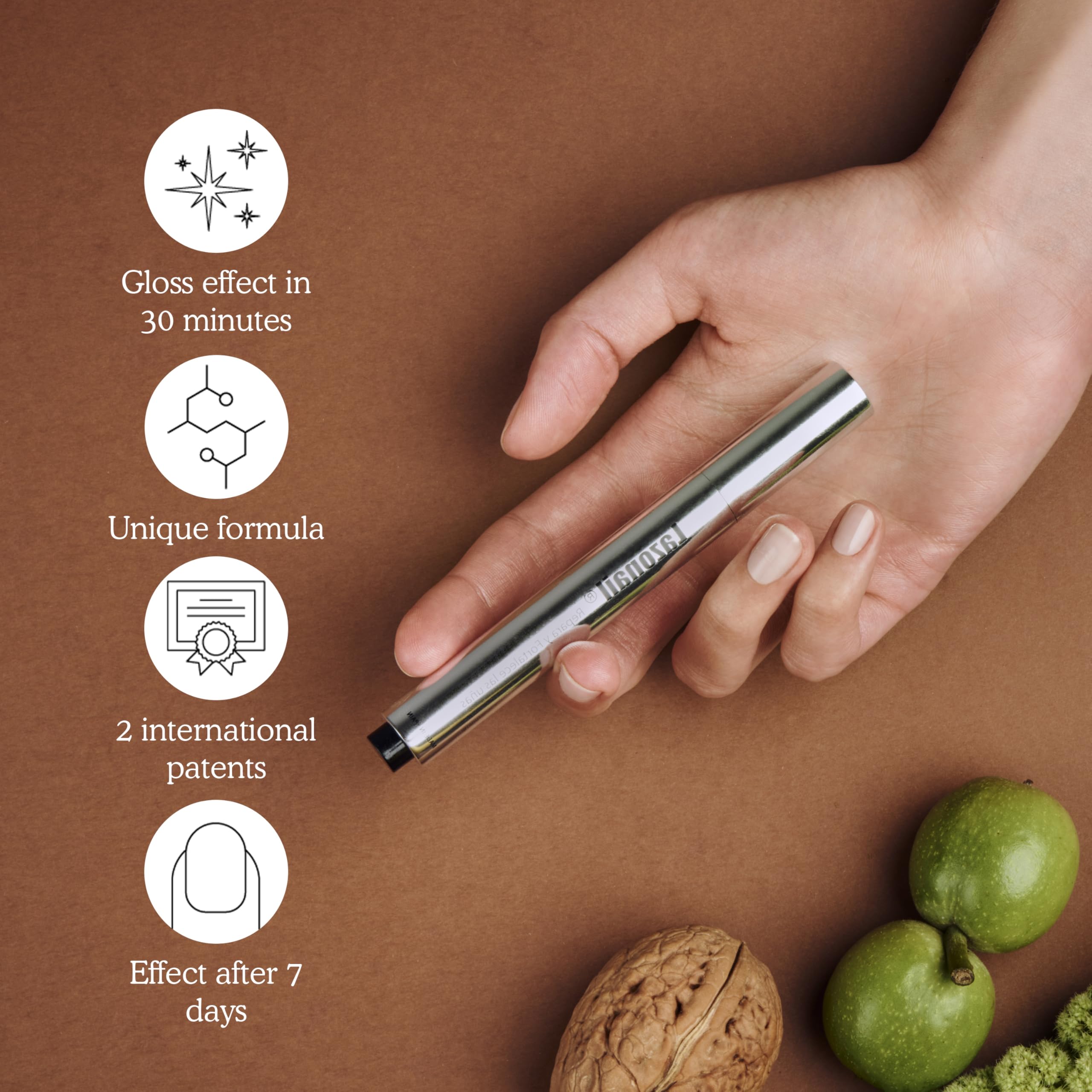 LAZONAIL durcissement rapide-ongles, résultats visibles après chaque application.