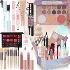 Coffret maquillage LAZORA, kit complet prêt à l'emploi pour un look rapide.
