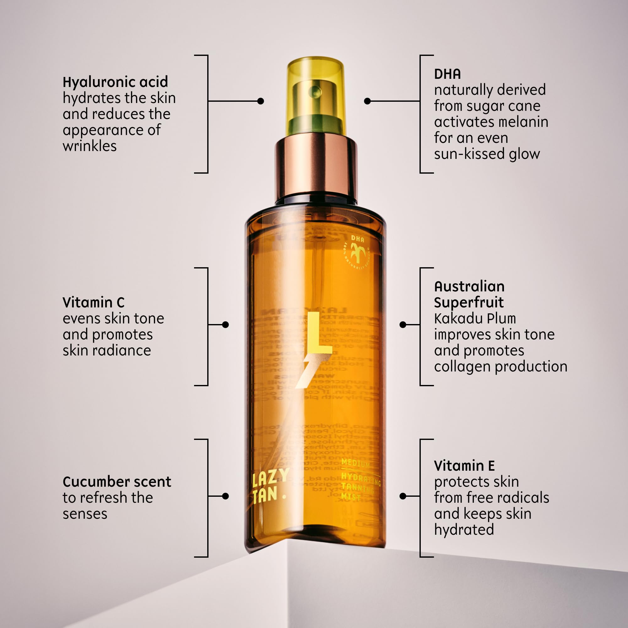 Odeur concombre de Lazy Tan: parfum frais et léger.