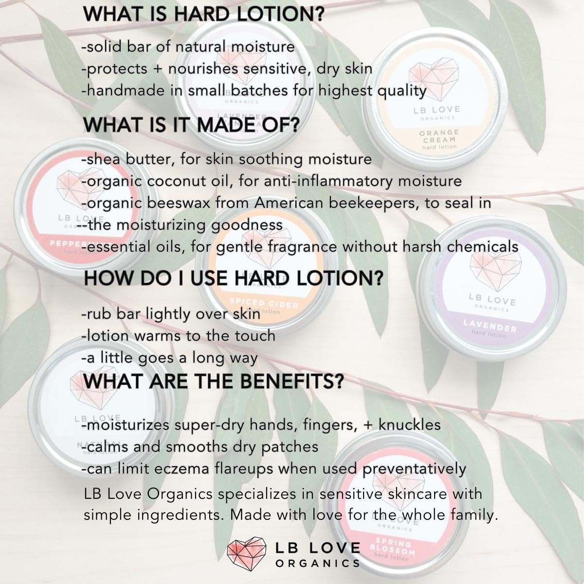 Texture douce de la barre, application facile sur mains et pieds secs.