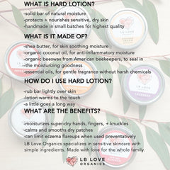 Texture douce de la barre, application facile sur mains et pieds secs.