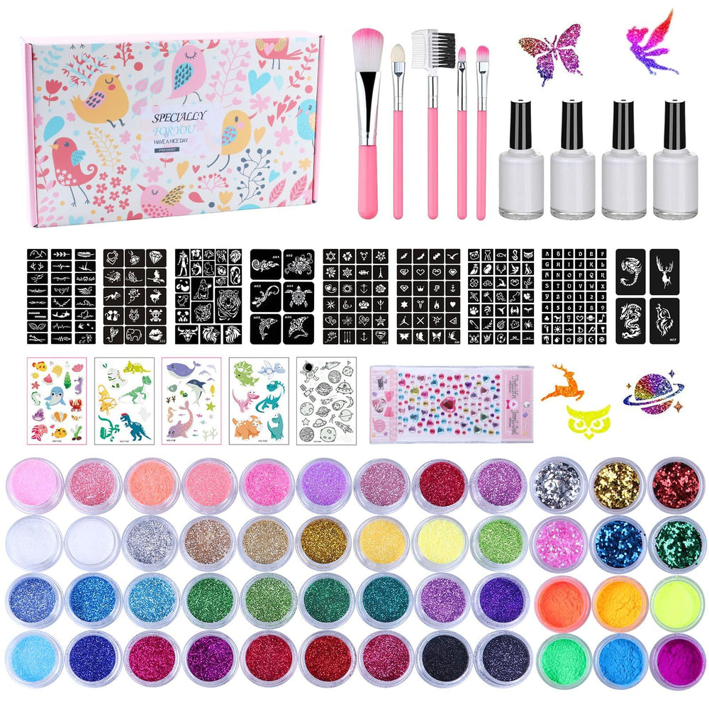 LCDGTJ kit-paillettes-visage-corps pour maquillage temporaire amusant et sûr