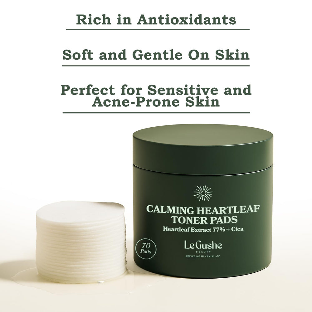 Le Gushe Heartleaf Toner Pads : extraits de fruits riches en antioxydants.