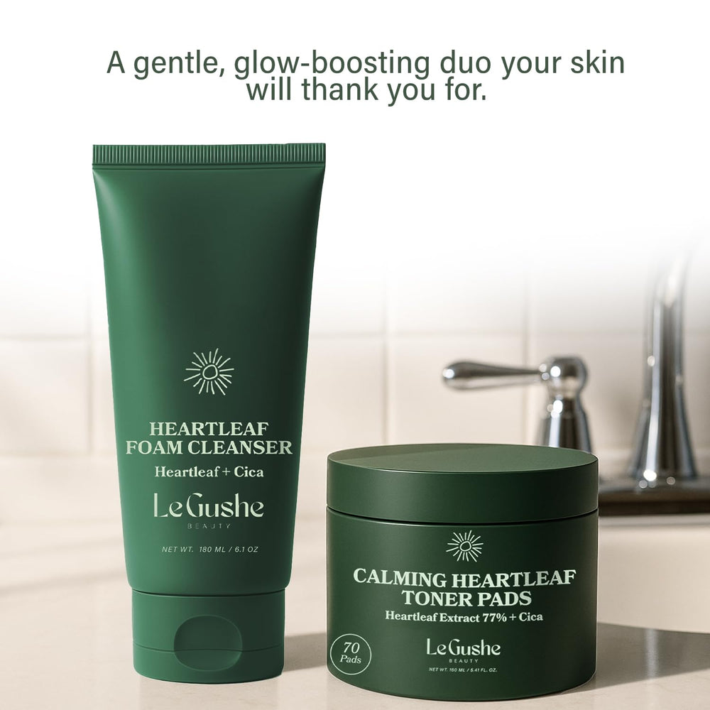 Le Gushe Heartleaf Toner Pads : utilisation matin et soir pour équilibre cutané.