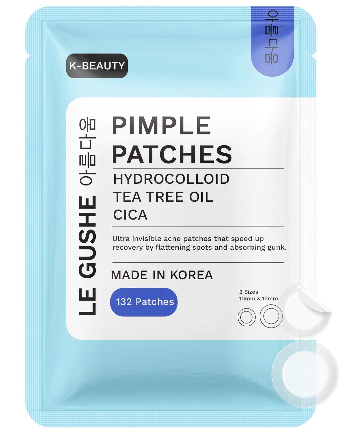 Patch hydrocolloïde LE GUSHE pour boutons, discret et facile à porter.