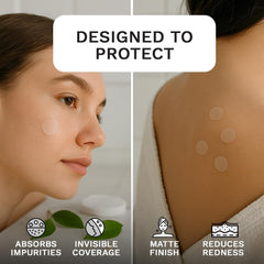 Pansement LE GUSHE appliqué sur peau, protection et absorption des fluides.