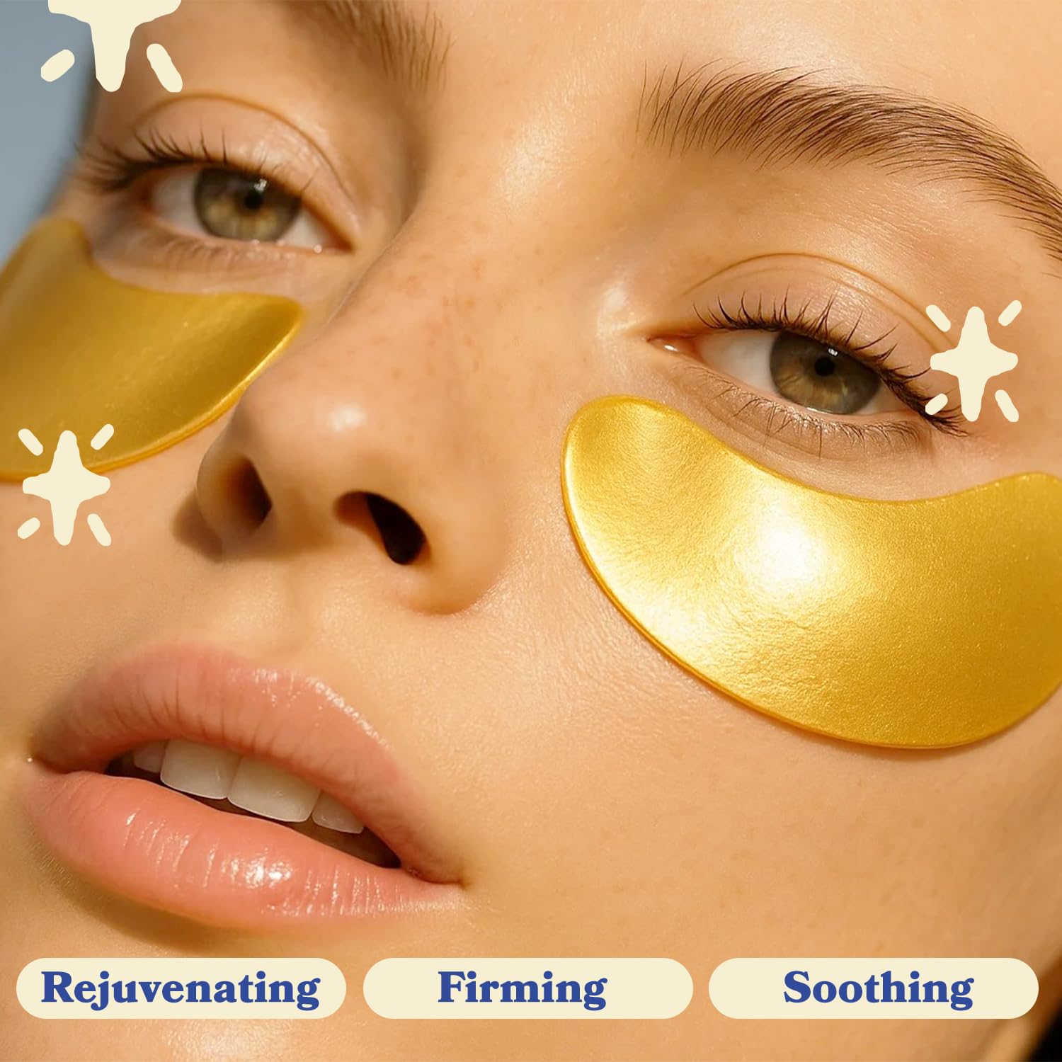 Patchs LE GUSHE yeux or dore texture gel sans silicone