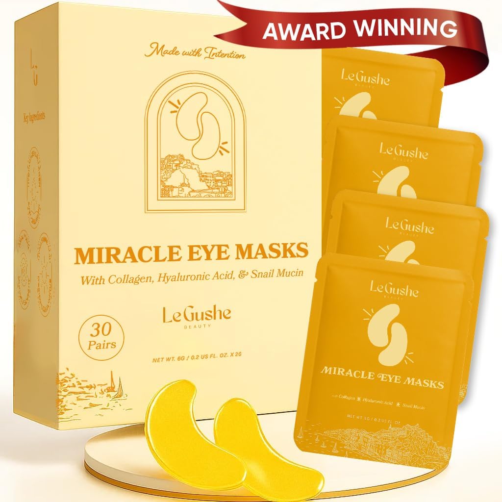 Patchs LE GUSHE yeux or dore pour poches gonflées et regard frais