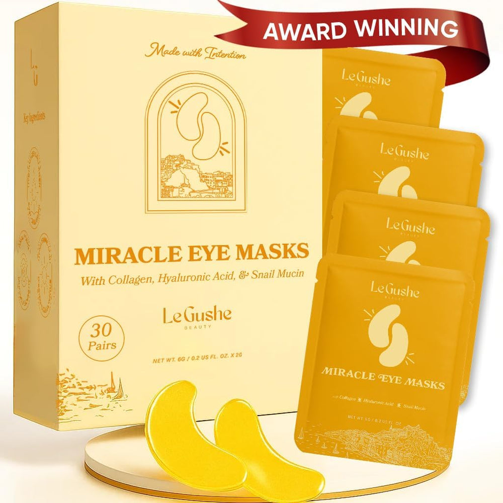Patchs LE GUSHE yeux or dore pour poches gonflées et regard frais