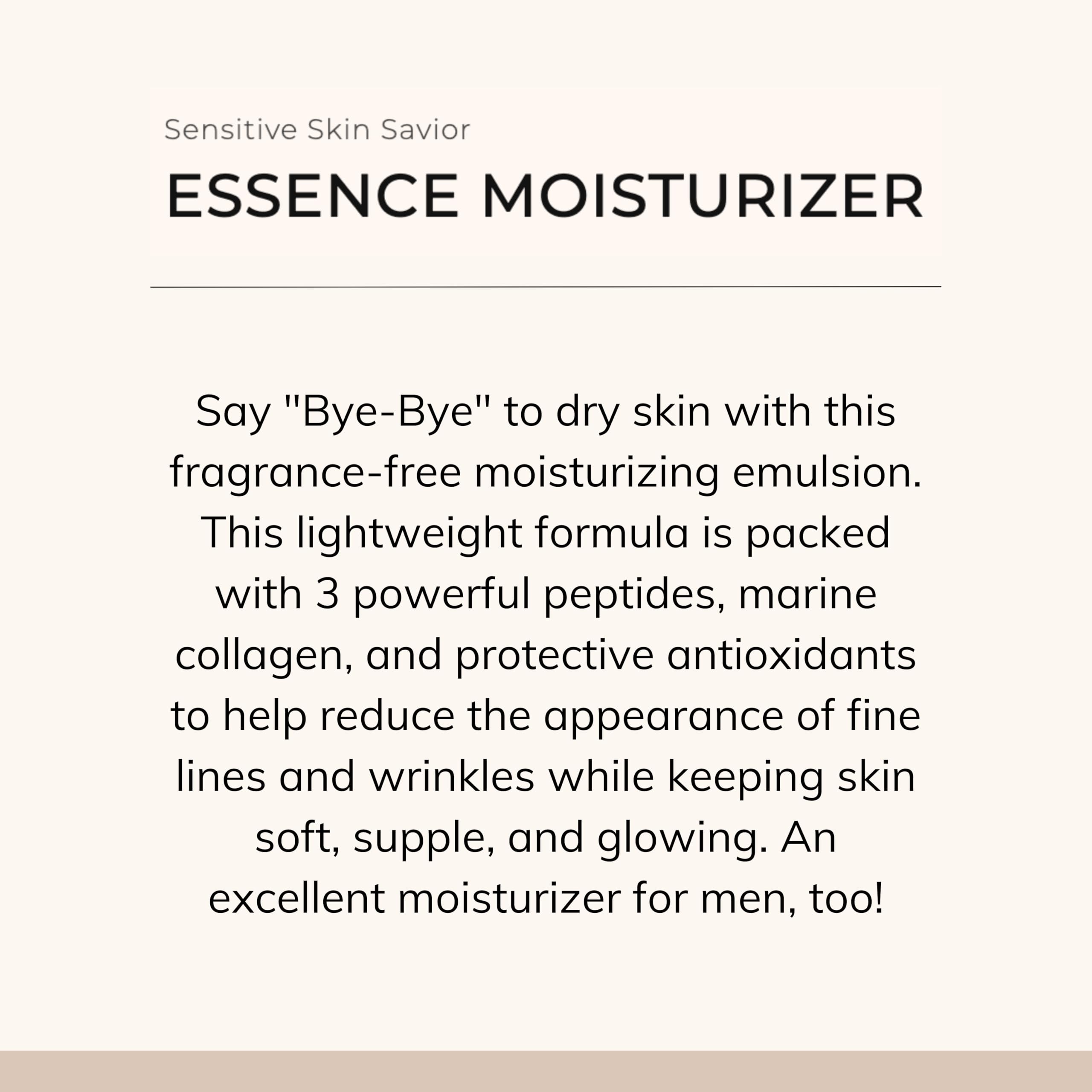 Le Mieux Essence: peptides actifs soutenant une peau ferme et lisse.