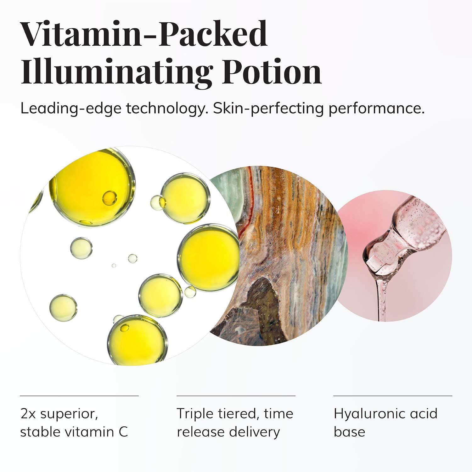 Goutte appliquée montrant le dosage précis pour un teint lumineux avec Le Mieux.