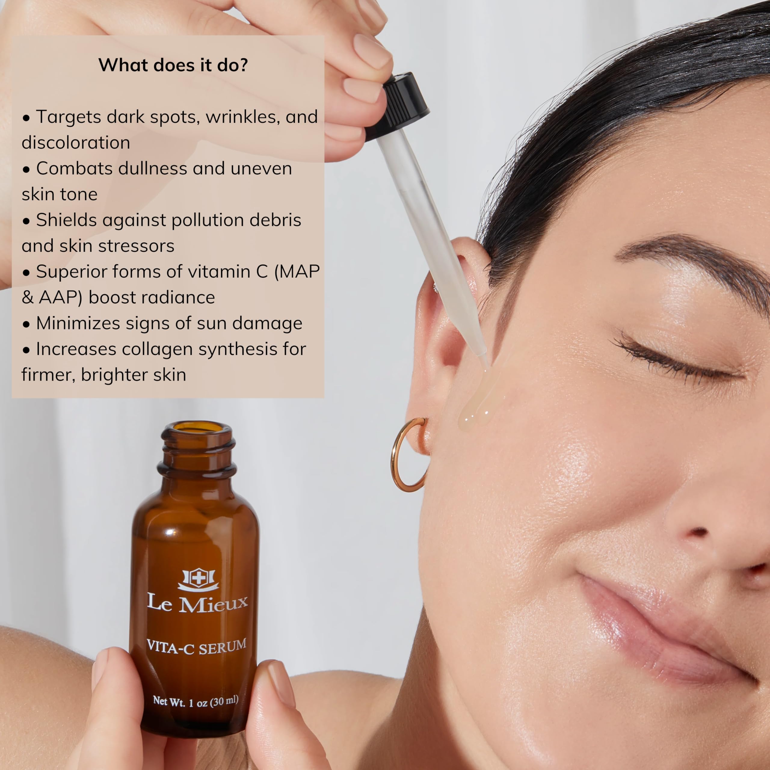 Glutathion et antioxydants dans Le Mieux Vita-C Serum pour un teint équilibré.