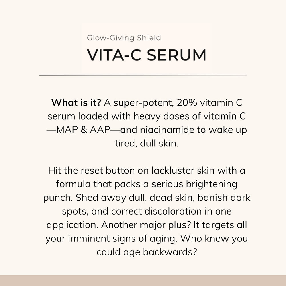 Vitamines B et E dans Le Mieux Vita-C Serum pour nourrir la peau.
