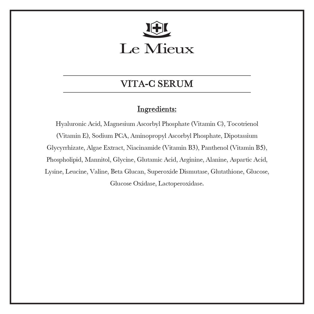 Sans liants : Le Mieux Vita-C Serum offre une texture légère.