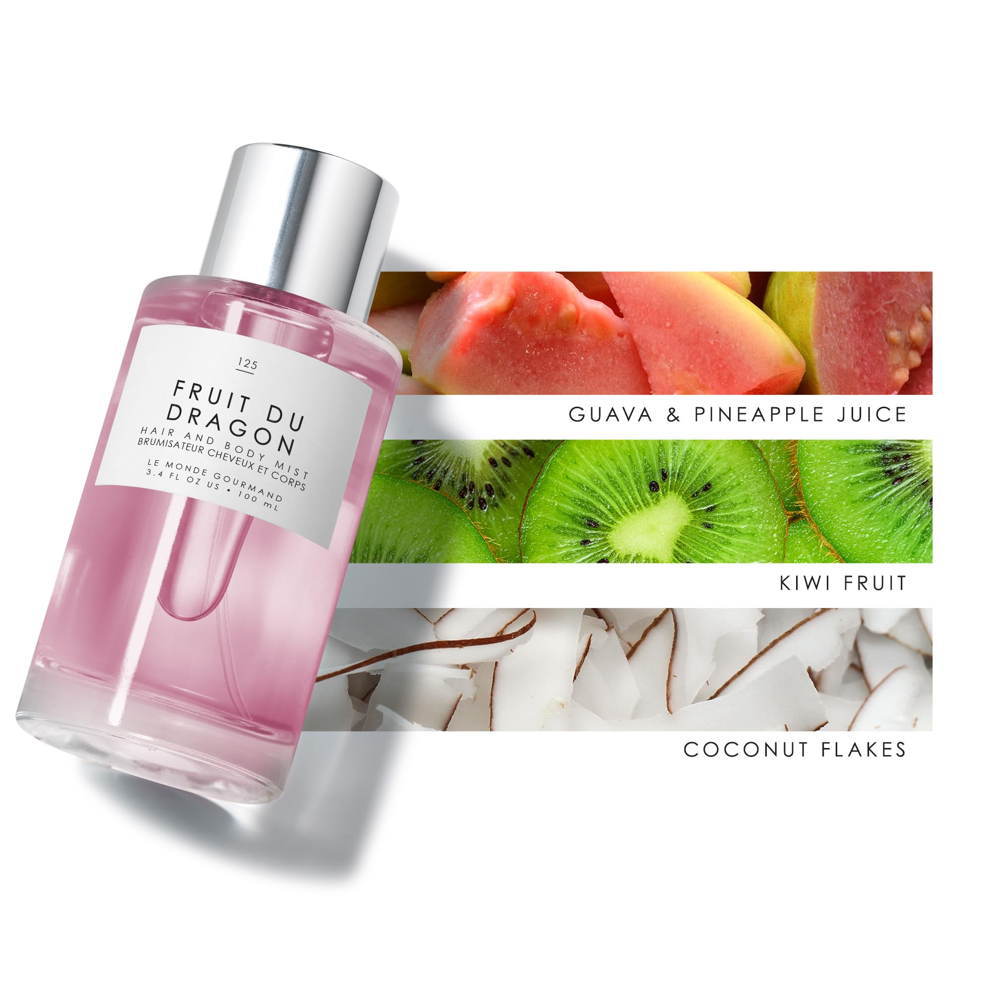 Le Monde Gourmand Fruit du Dragon – brume légère pour corps, parfum frais et subtil.