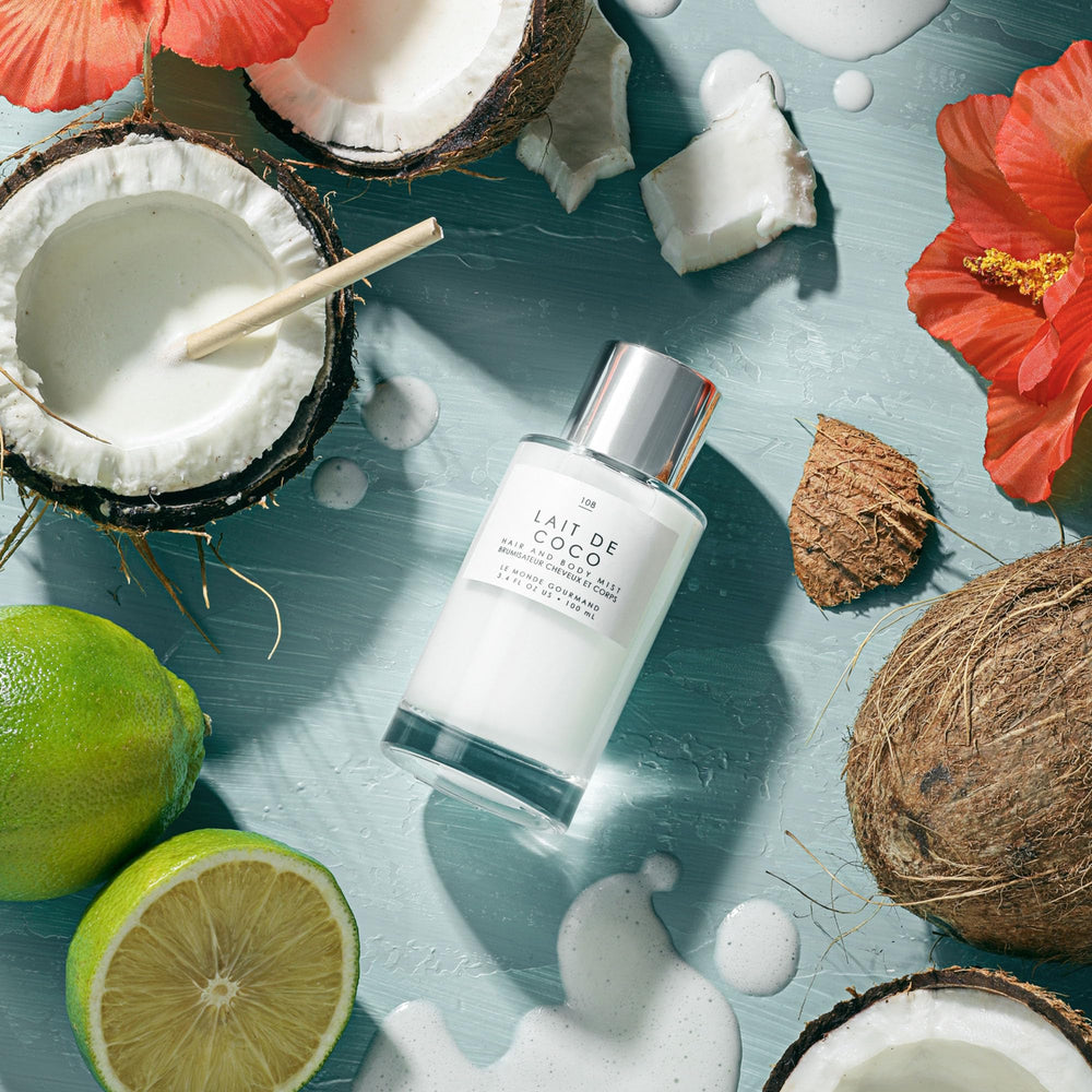 Le Monde Gourmand Lait de Coco sur vêtements et lit pour ambiance cocooning