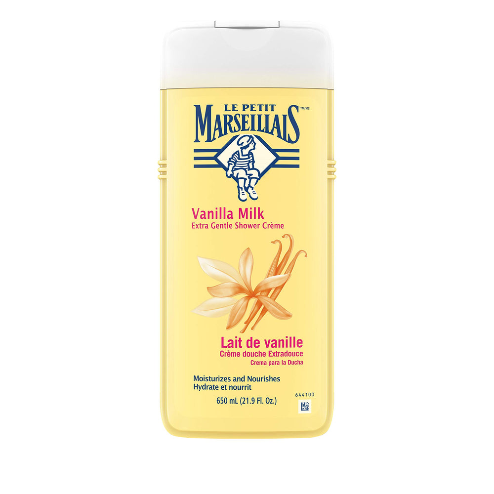 Le Petit Marseillais – Bouteille 650 ml, hydratation douce à la vanille.