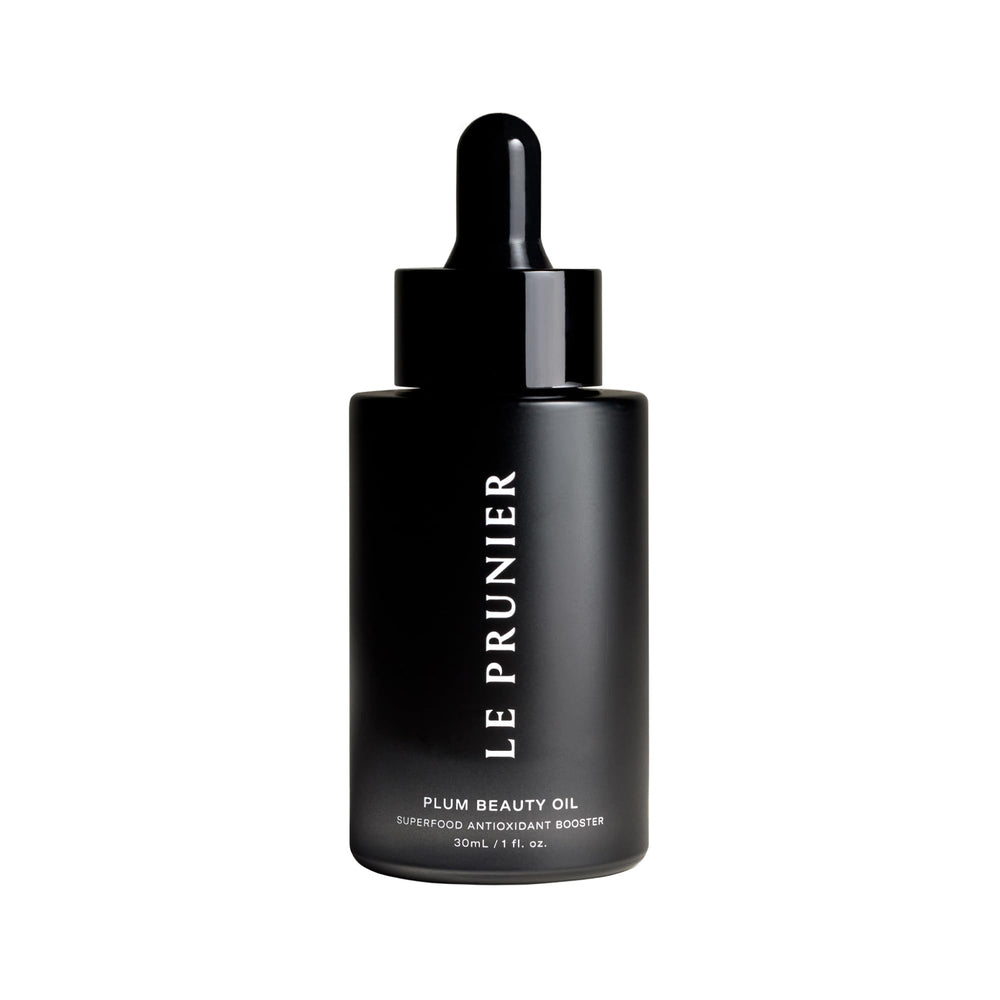 Le Prunier Plum Beauty Oil – bouteille élégante prête pour une hydratation légère.