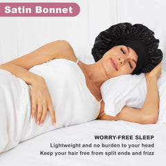 Bonnet LEADUWAY satin violet minimise les frisottis nocturnes.