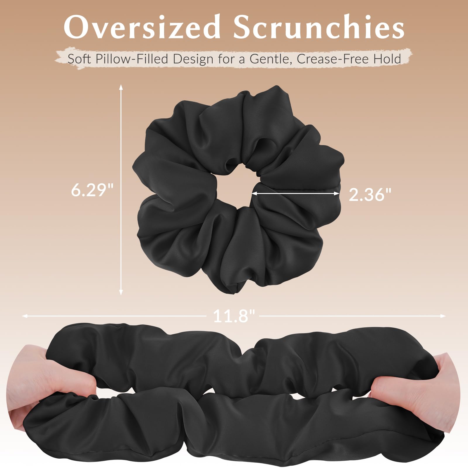 LEADUWAY chouchou satin: style durable pour queue-de-cheval ou chignon.