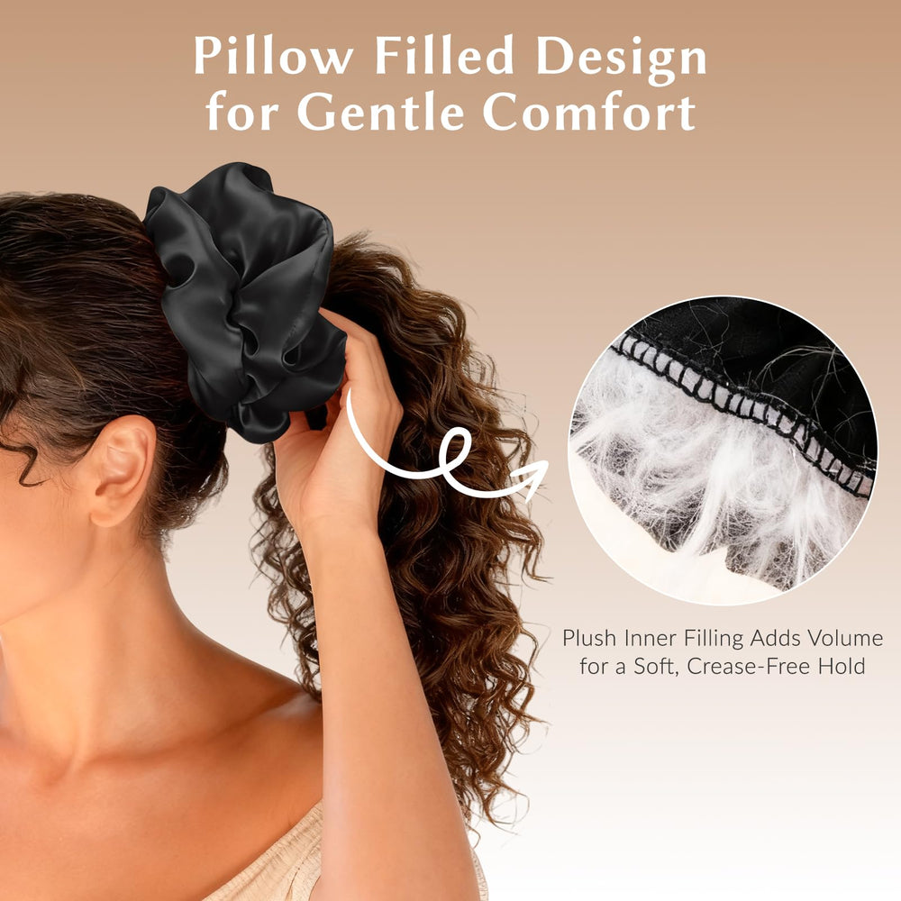 LEADUWAY chouchou satin: glisse sur les cheveux pour réduire les frottements.