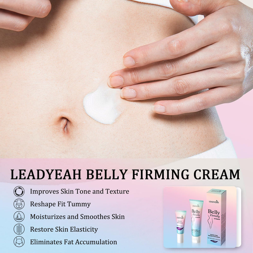 Leadyeah B Flat Belly Firming Cream, échantillon-test de 5 ml inclus pour tester.