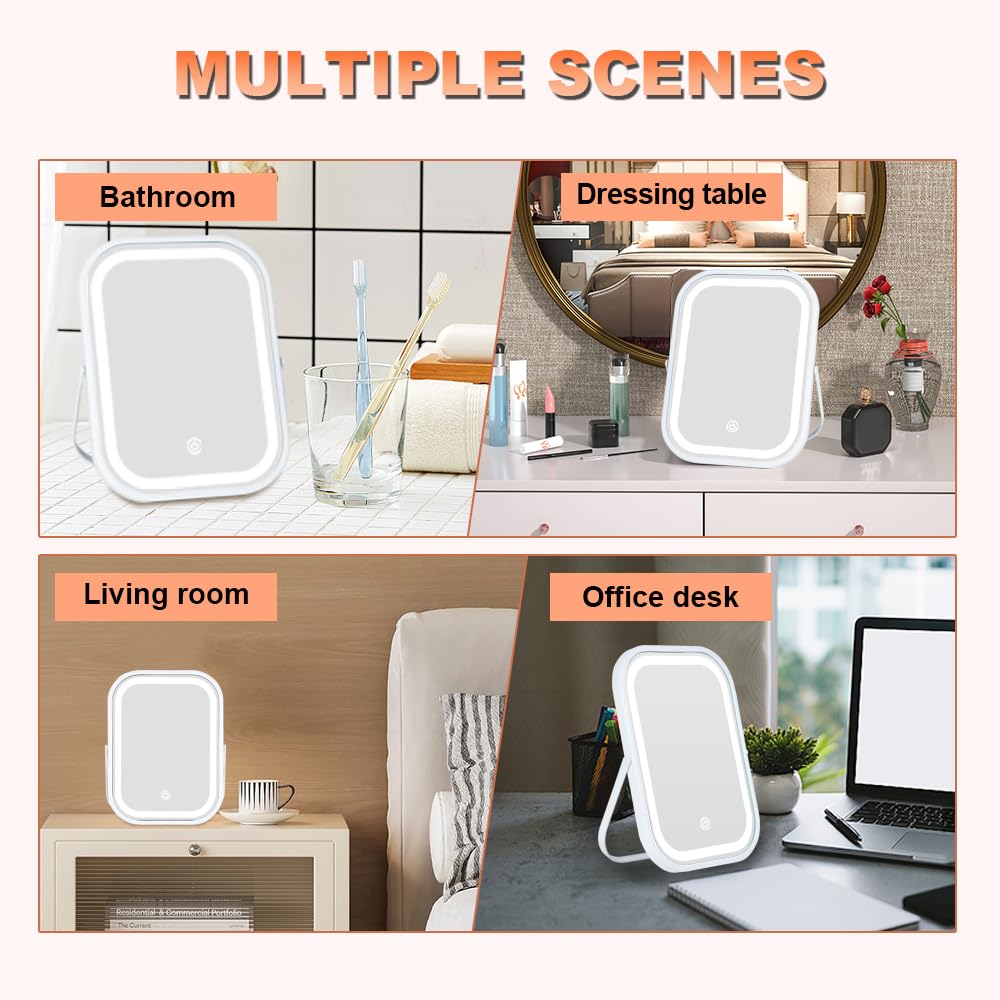 Leadzones miroir rotation ajustable pour angle personnalisé.