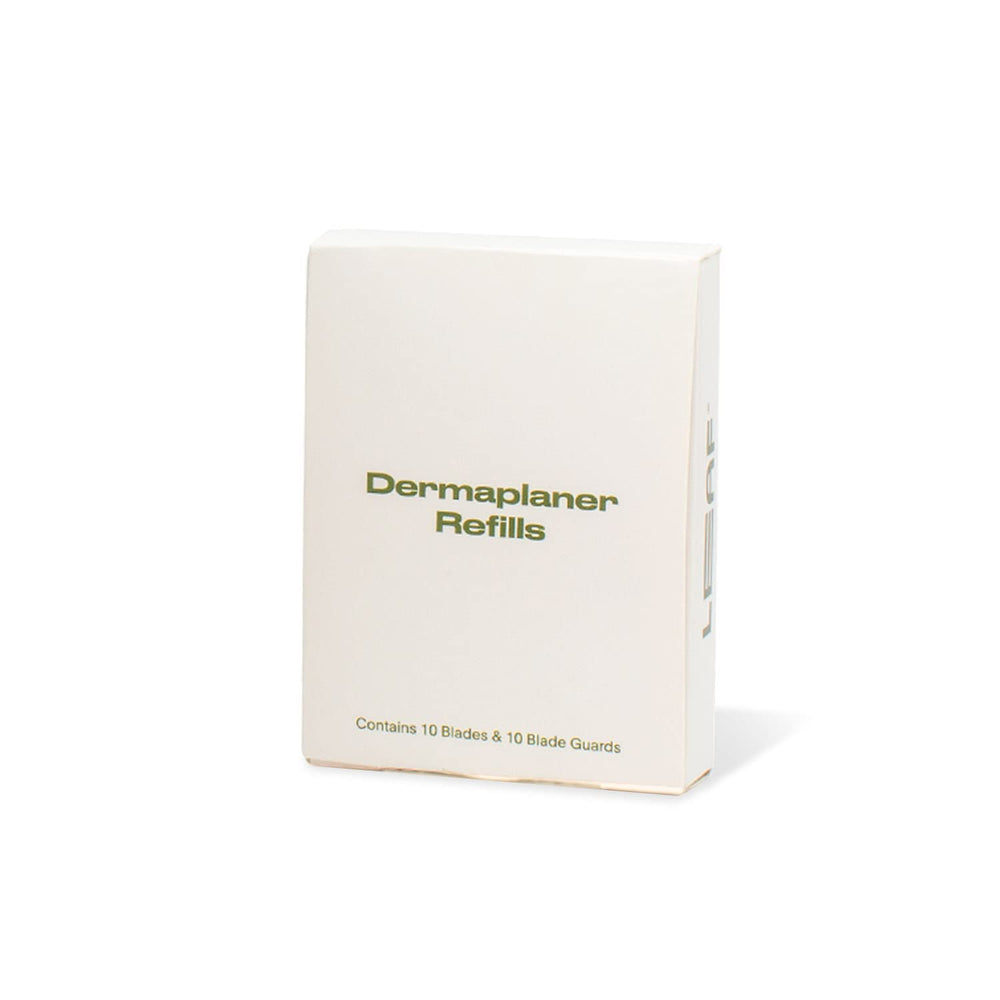 Leaf Shave Dermaplaner: recharges avec lames en acier et protège-lames faciles à utiliser.