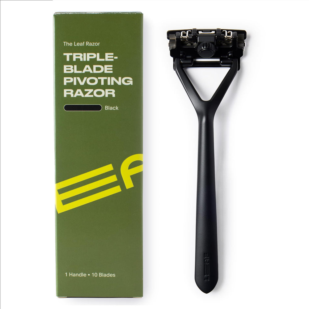 Leaf Shave rasoir métallique à tête pivotante pour un rasage fluide