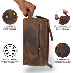 Leather Village design compact rangement — idéal pour organiser vos essentiels.