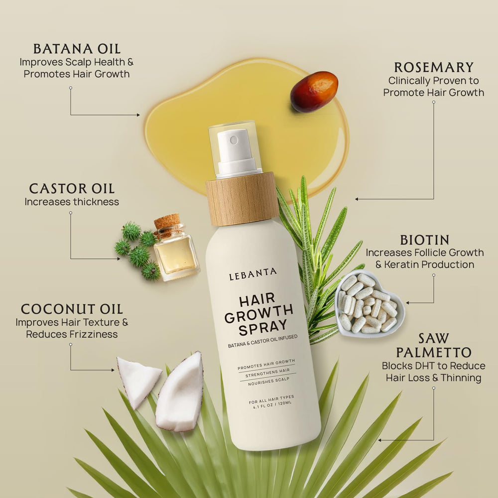 Lebanta: Bouteille spray pratique facilitant l'application légère et non gras.